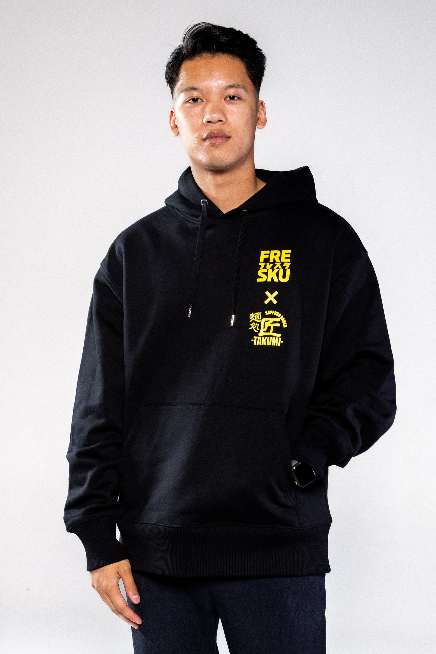 Fresku x Takumi Collaboration Black Hoodie