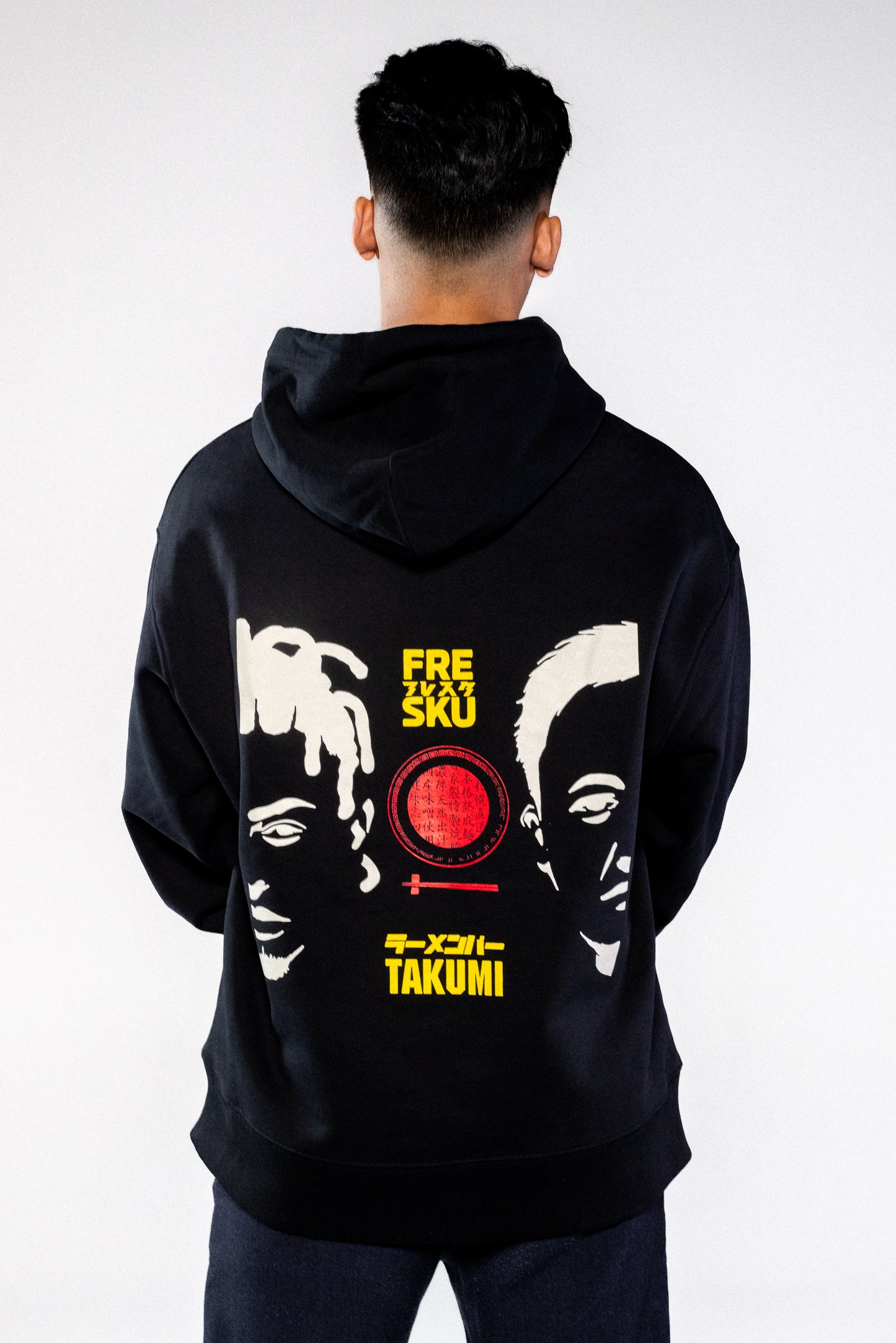 Fresku x Takumi Collaboration Black Hoodie