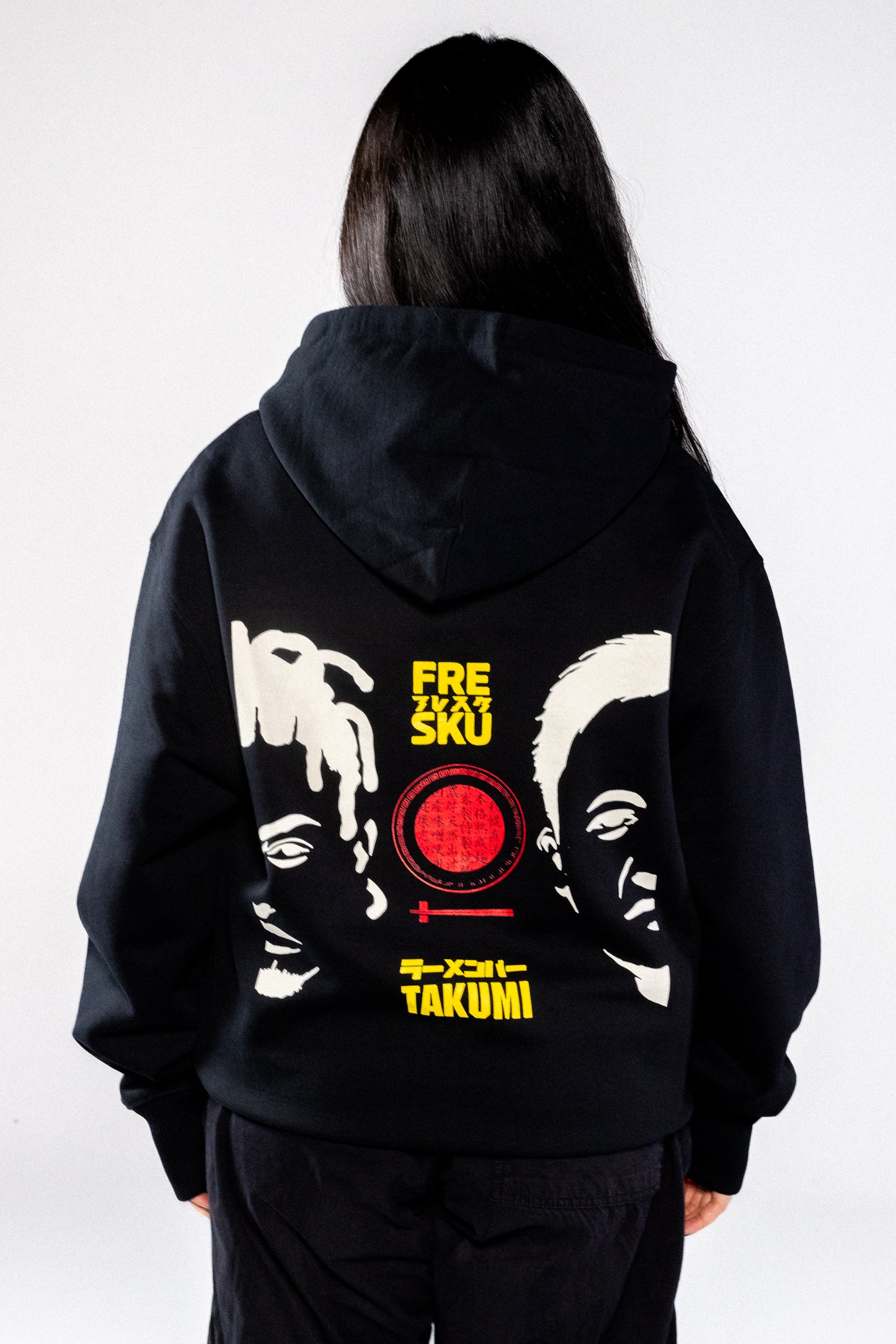 Fresku x Takumi Collaboration Black Hoodie